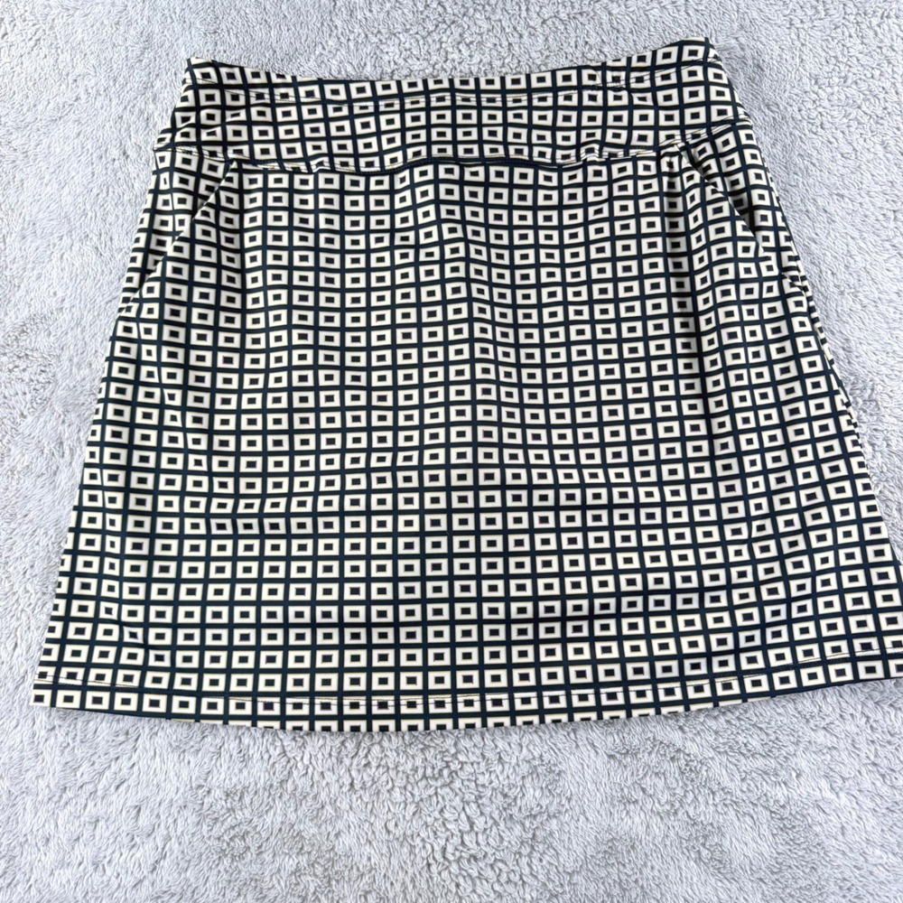 Tail Skort Women S Navy Blue Gold Geometric Activewear Skirt Excellent